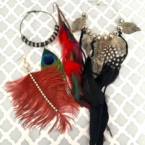 Feather earrings bundle